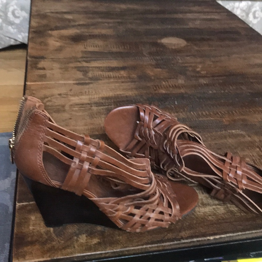 Tory Burch Leather Wedge Heels